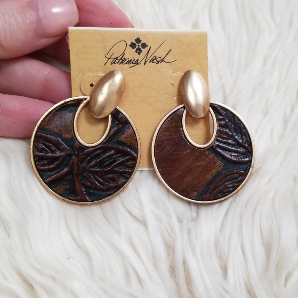 SOLD LAST ONE Patricia nash barkleaves earrings… - Picture 3 of 6